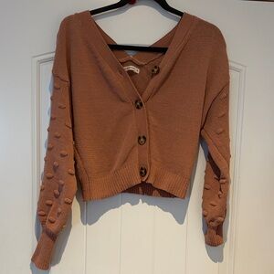 Women's Button-Up Sweater - Brown